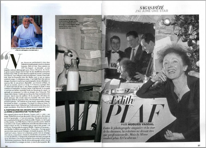 Edith Piaf par Hugues Vassal dans le magazine Gala
