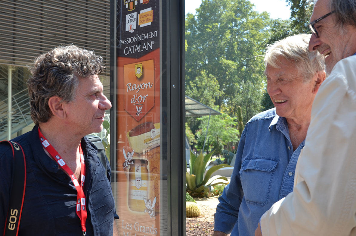 Perpignan, l'an passé Patrick CHauvel en discussion avec Don McCullin et Jean-François Leroy