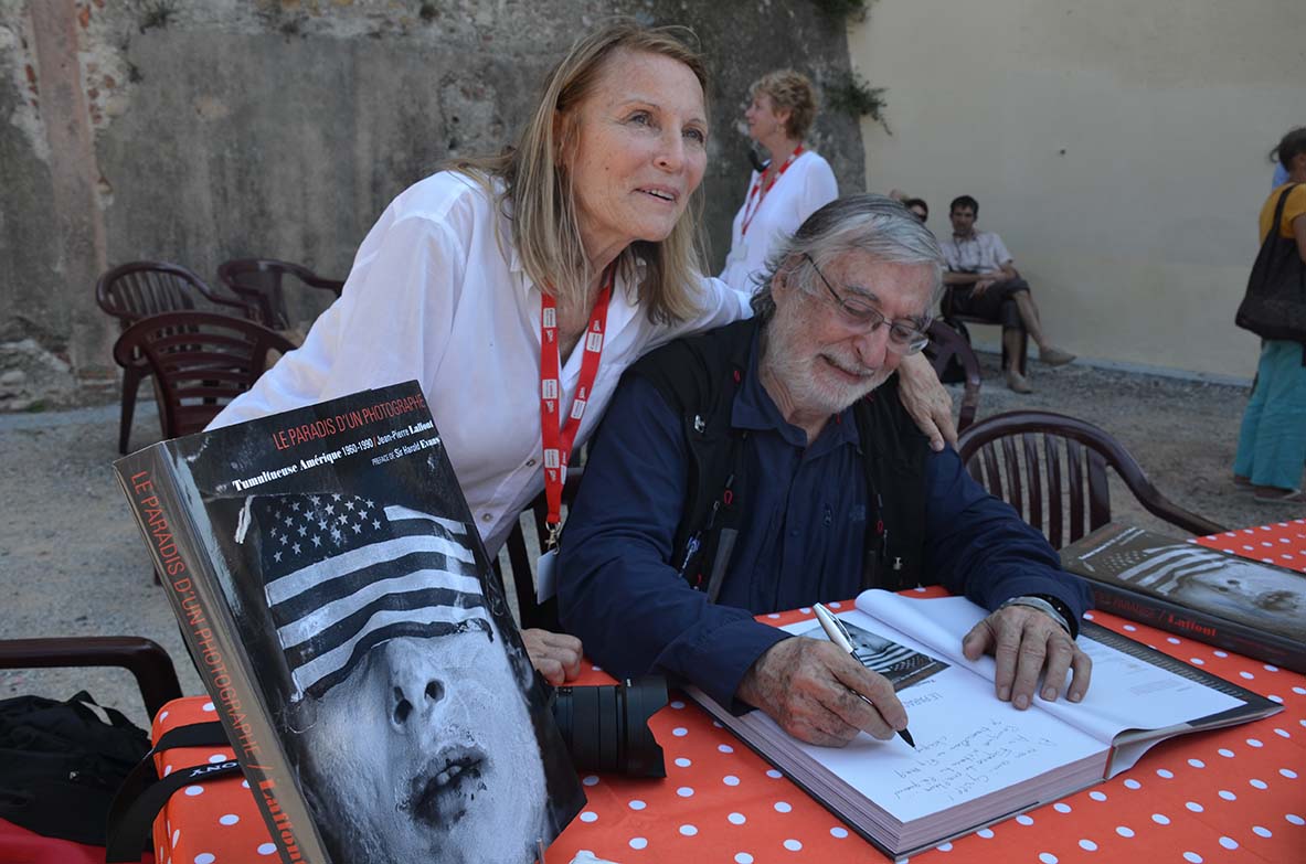 Eliane et Jean-Pierre Laffont àVisa pour l'image 2014 © Geneviève Delalot