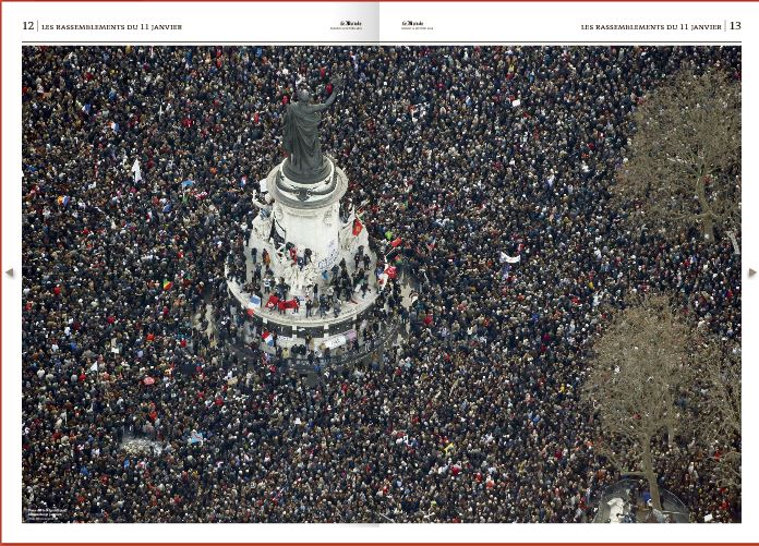 Exceptionnel: une double page photo dans Le Monde