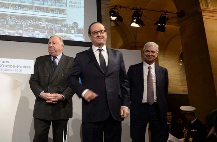 François Hollande au 70ème anniversaire de l'AFP © Geneviève Delalot