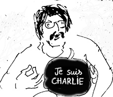 Puech par Cabu avec Charlie