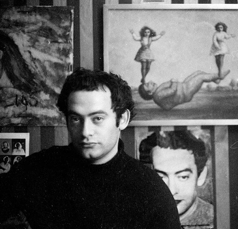Portrait du dessinateur Roland Topor (1938 - 1997). 1968. Photographie ©Mario Dondero