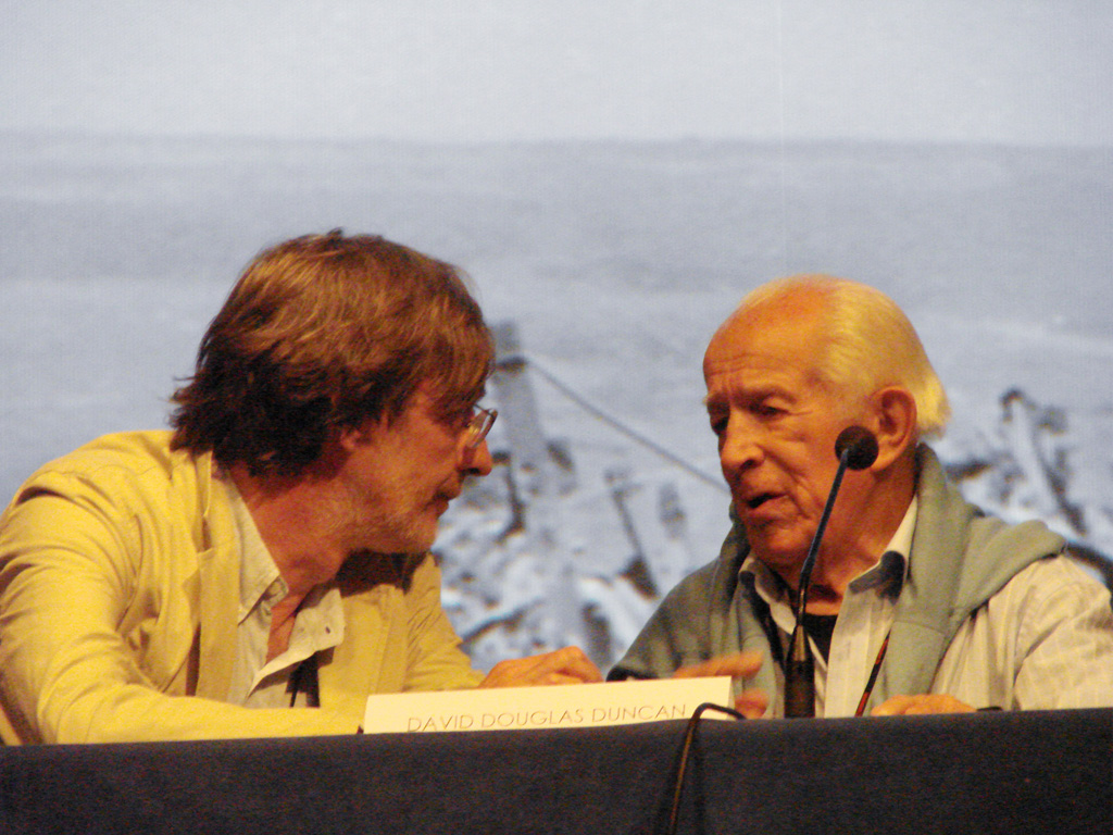 Jean-François Leroy avec David Douglas Duncan en 2008