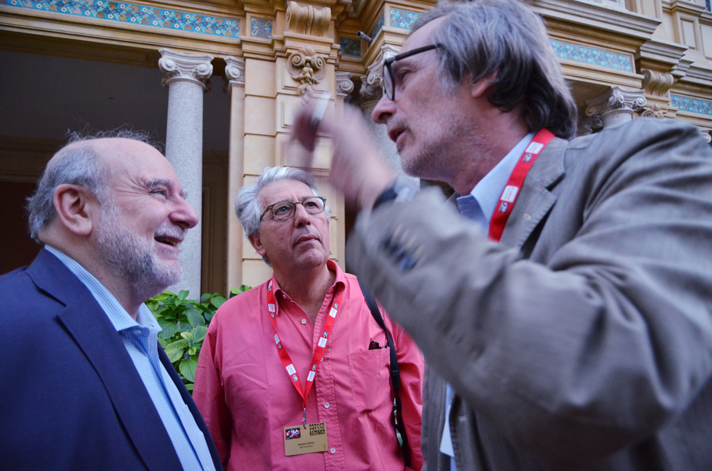 Jean-François Leroy avec Jean-Pierre Pappis (Agence Polaris) et Michel Puech en 2013
